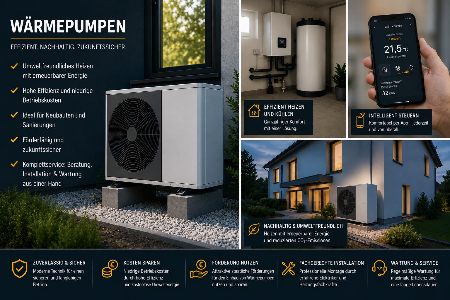 Efficient heating with heat pumps