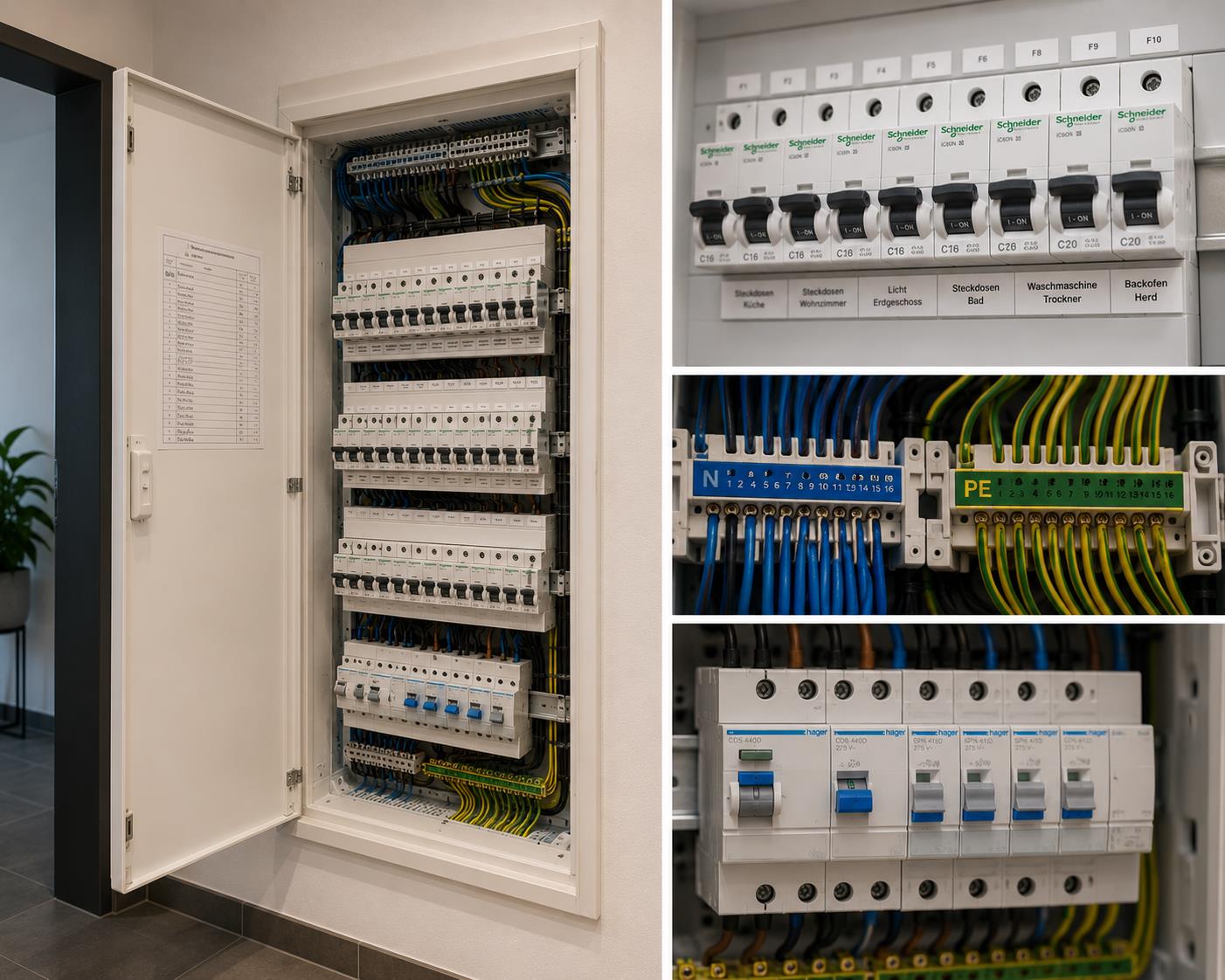Electrical distribution panel setup